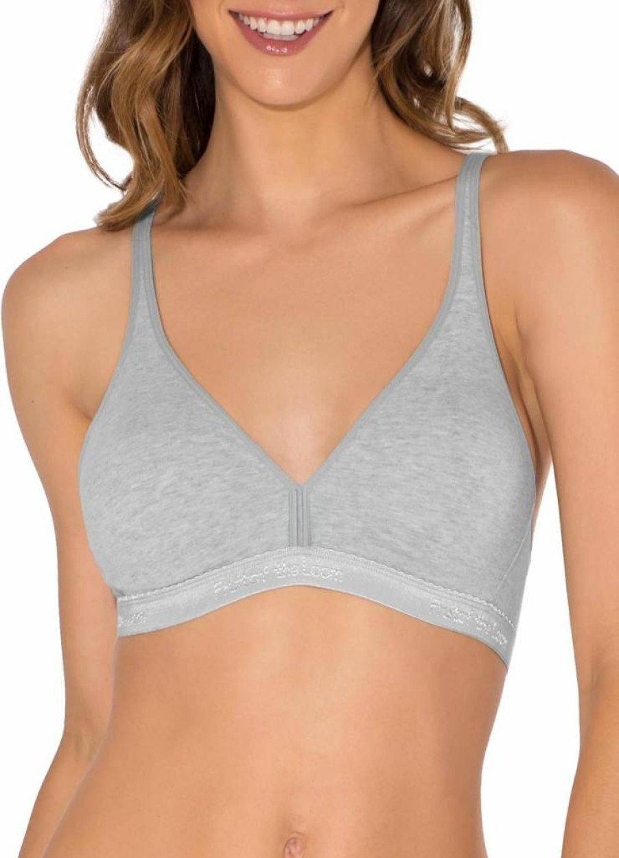 Fruit of the Loom Women's Wireless Cotton Bralette - Comfortable Multi-Pack Bras for Everyday Wear