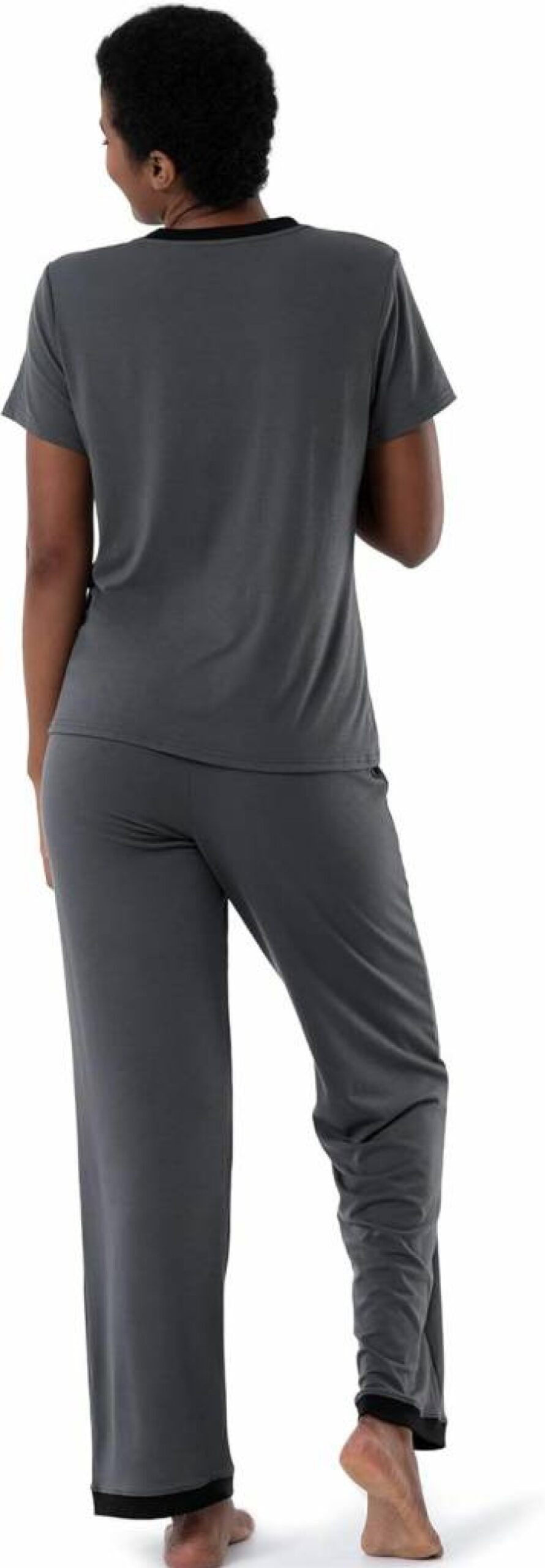 Fruit of the Loom Women's 2-Piece Short Sleeve Pajama Set - Soft Sleep Tee & Pant Pajamas