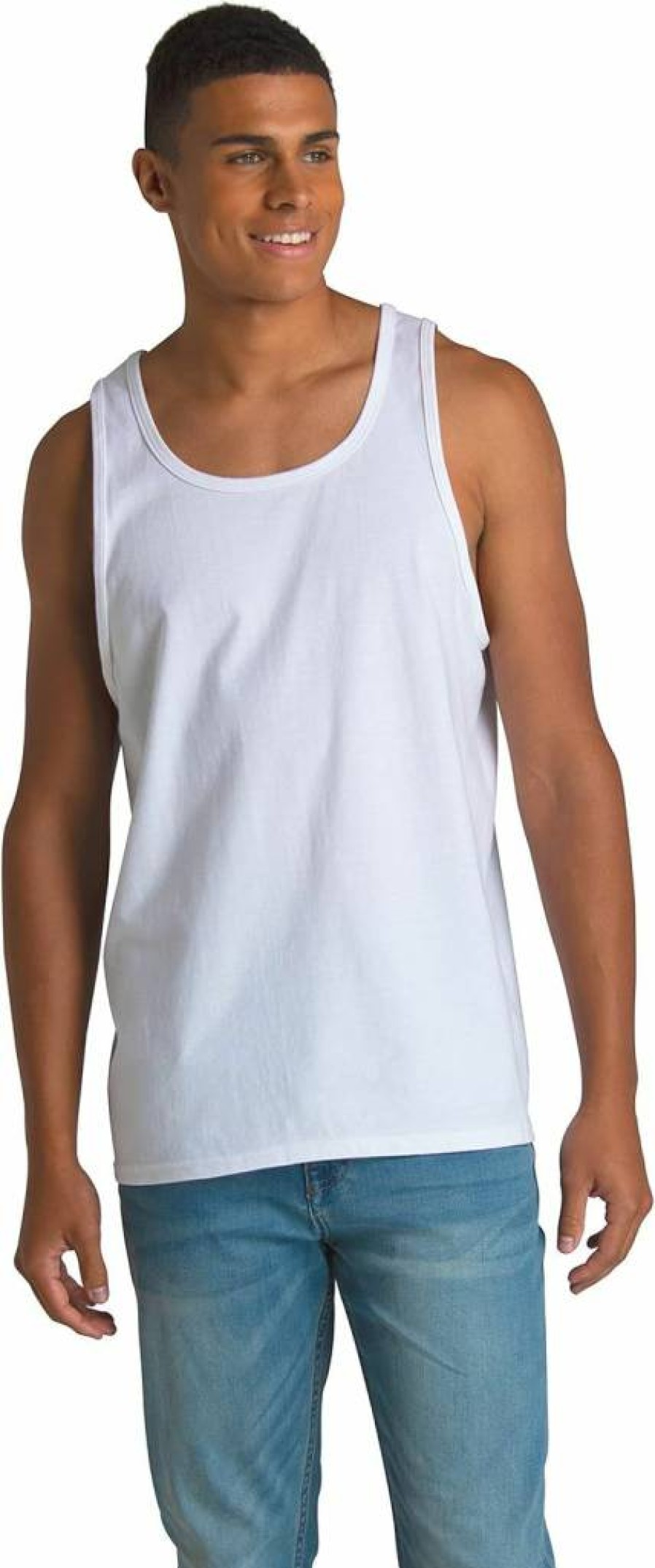 Fruit of the Loom Men's Moisture Wicking Cotton Sleeveless T-Shirt with Odor Control - Soft Breathable Athletic Undershirt
