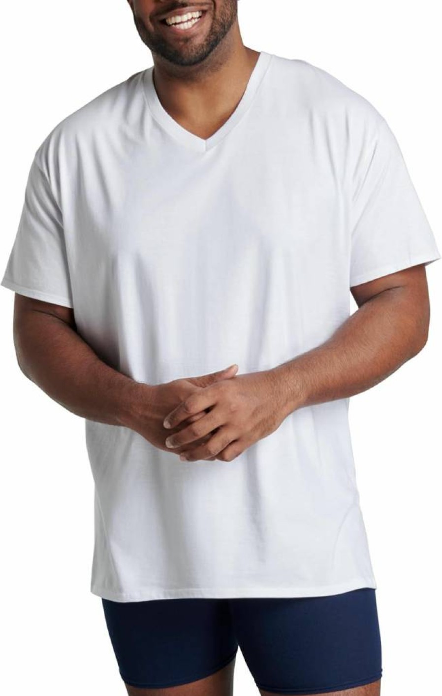 Fruit of the Loom Men's Big & Tall Tag-Free V-Neck Undershirts 3-Pack, 3X-Large Comfortable Breathable Cotton Underwear
