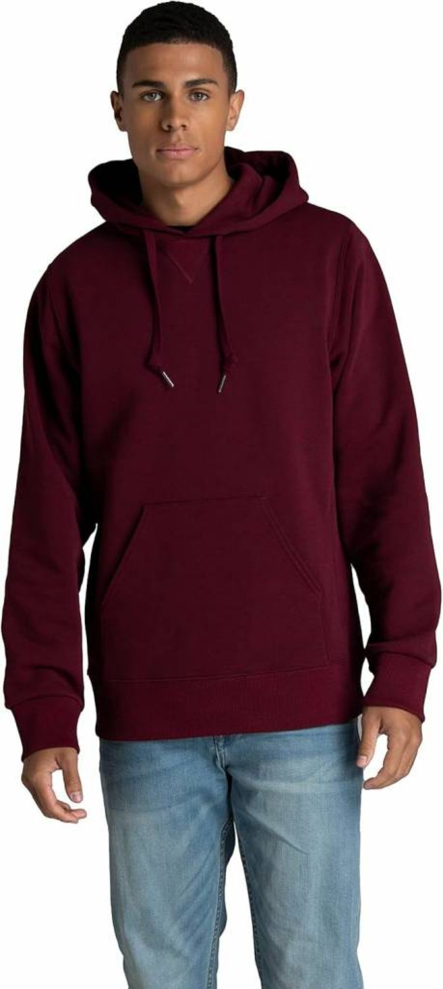 Fruit of the Loom Men's Maroon Heather Fleece Crewneck Sweatshirt & Hoodie - Soft Cotton Blend, Sizes S-2X