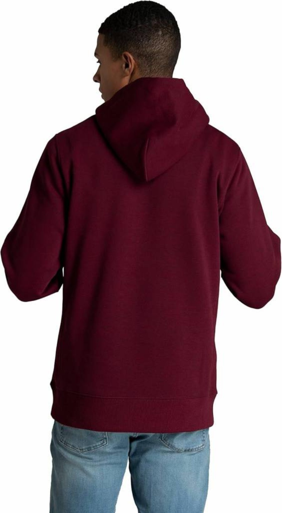 Fruit of the Loom Men's Maroon Heather Fleece Crewneck Sweatshirt & Hoodie - Soft Cotton Blend, Sizes S-2X