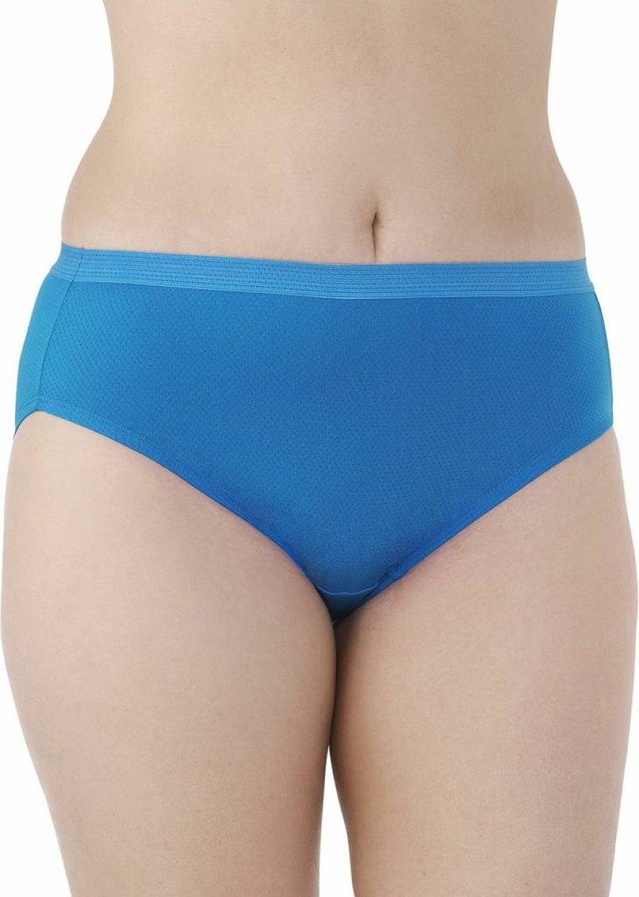 Fruit of the Loom Women's Plus Size Micro Mesh Briefs - Breathable Comfort Fit Underwear, Assorted Colors, Size 11 US