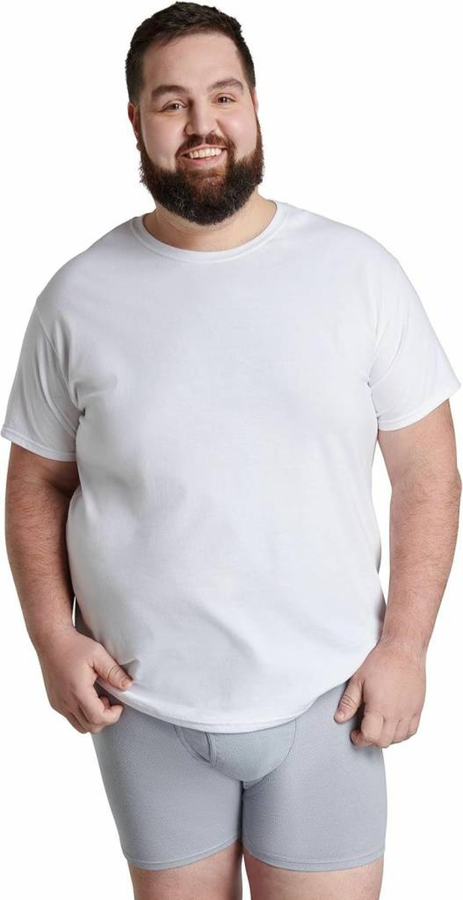 Fruit of the Loom Men's Big & Tall Cotton Breathable Undershirts for Comfort & Durability