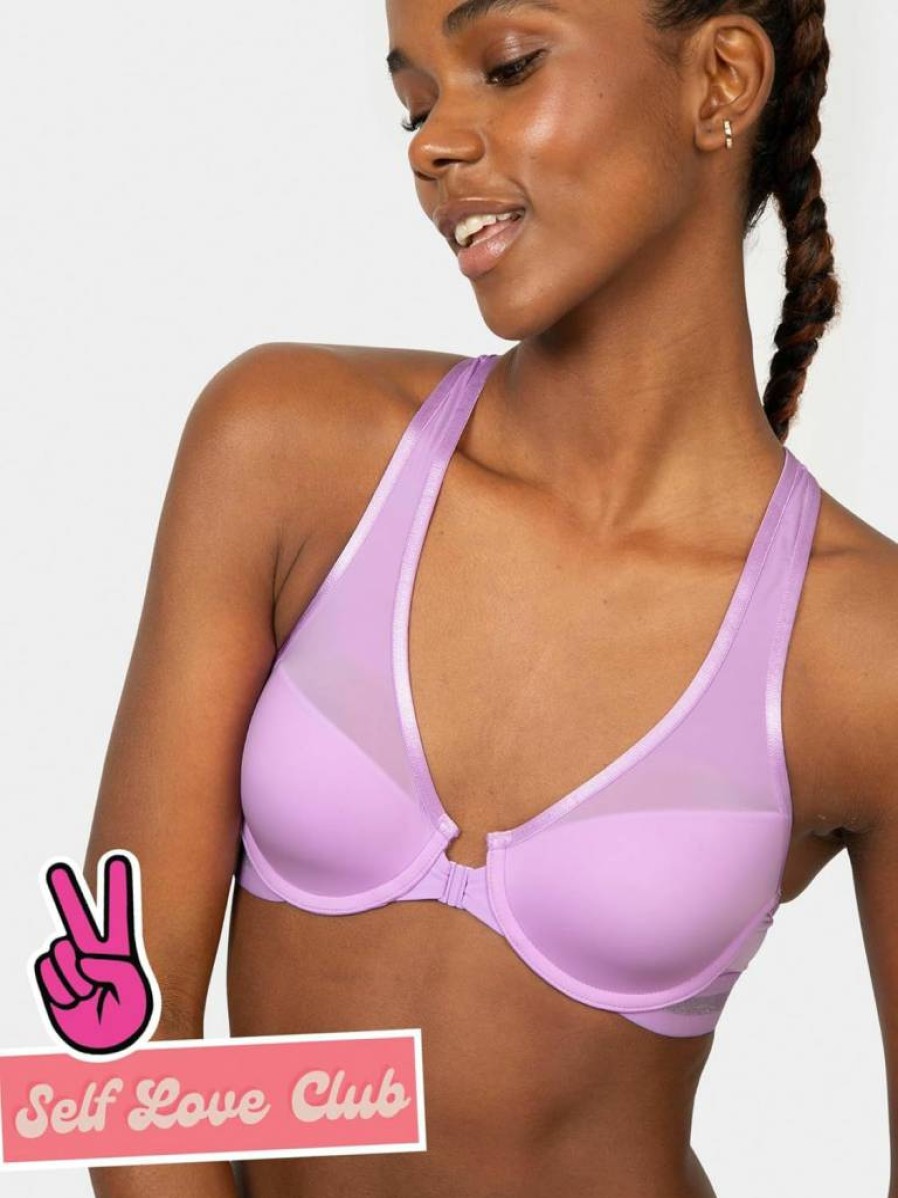Fruit of the Loom Racerback Sports Bra 2 Pack - Front & Back Close Comfort Fit Fresh Collection