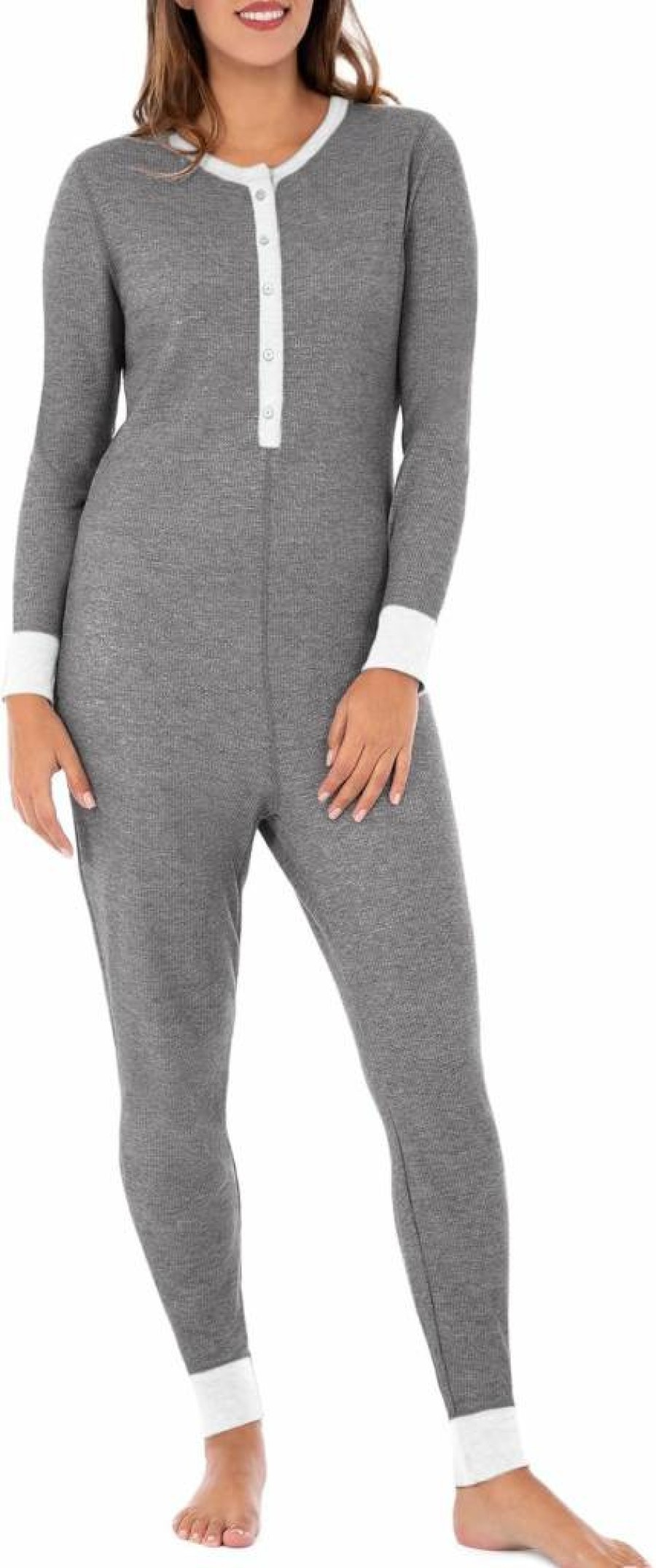 Fruit of the Loom Women's Micro Waffle Thermal Union Suit - Premium Comfort & Warmth
