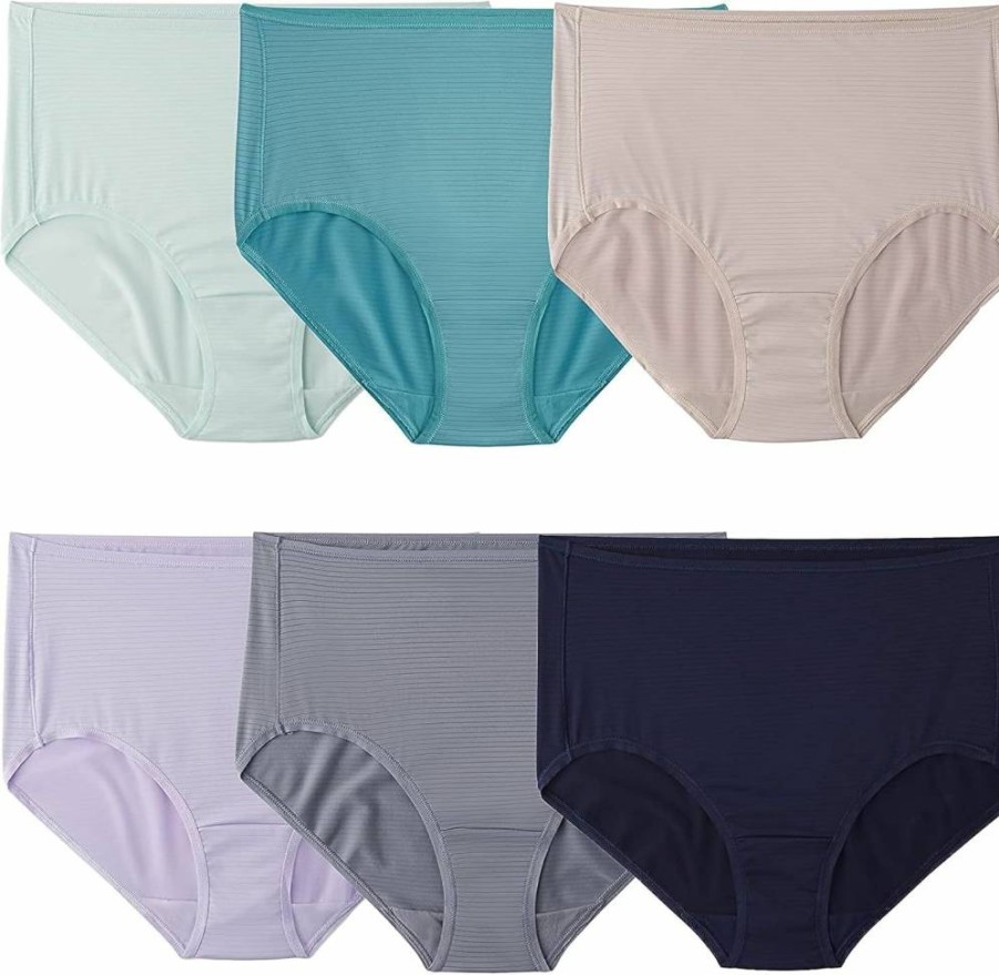 Fruit of the Loom Women's Plus Size Breathable Underwear - Moisture Wicking & Cool Comfort for All-Day Wear