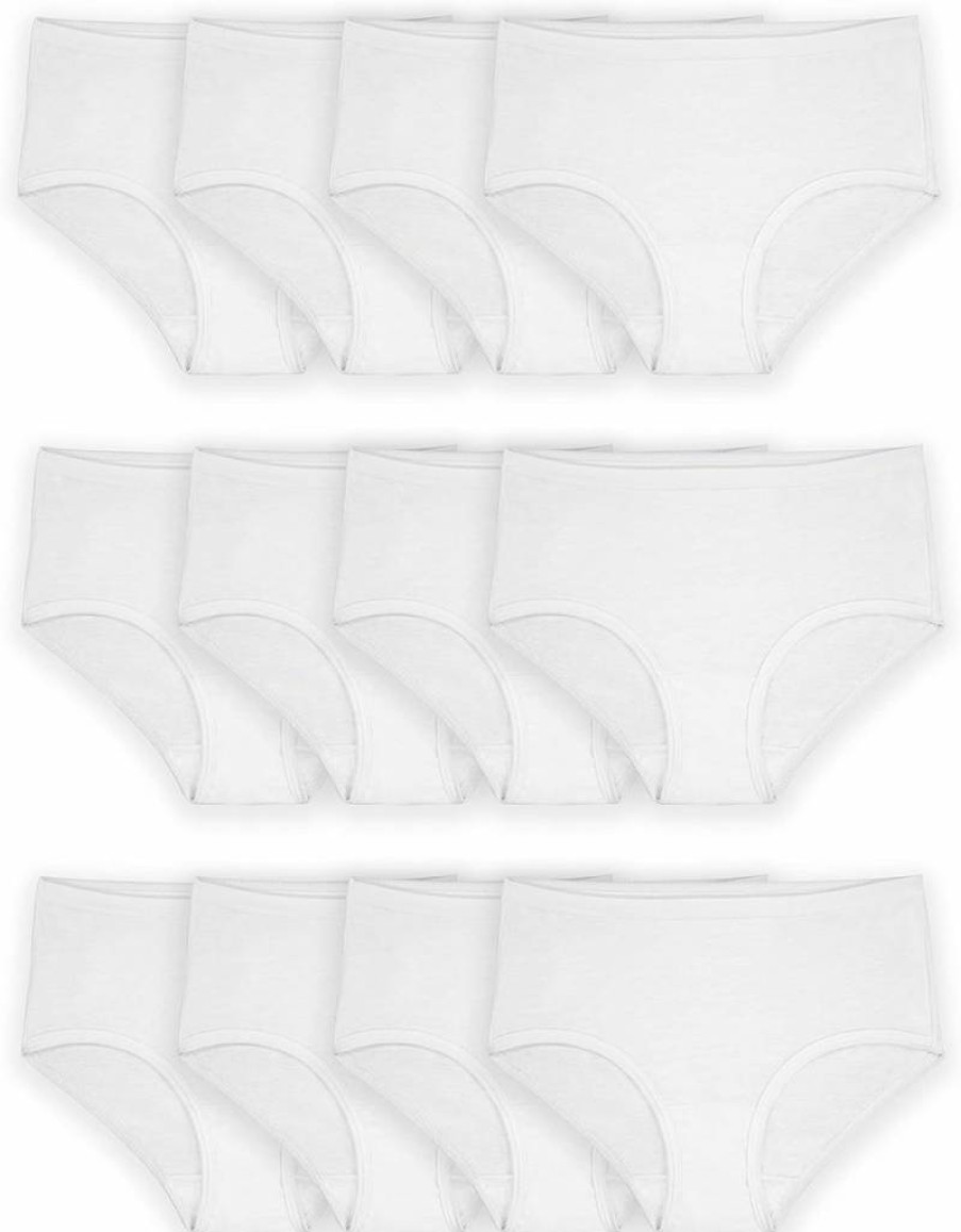 Fruit of the Loom Girls' Cotton Underwear Multipack - Soft Breathable Briefs for Kids - Assorted Colors & Sizes