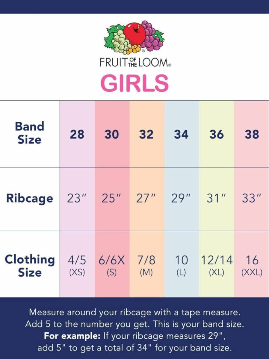 Fruit of the Loom Girls' Seamless Soft Cup Bras - 2-Pack Comfortable Wireless Training Bras for Teens