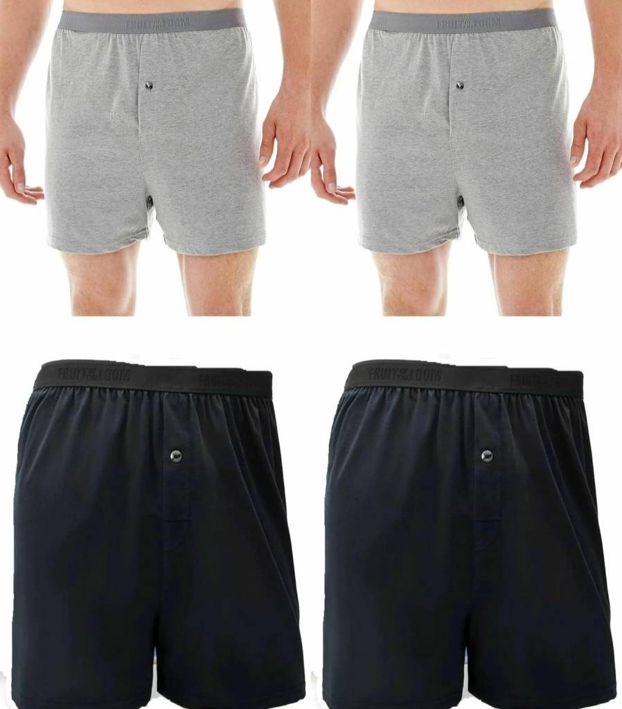 Fruit of the Loom Men's Big & Tall Tag-Free Comfort Underwear - Soft Cotton Breathable Boxer Briefs