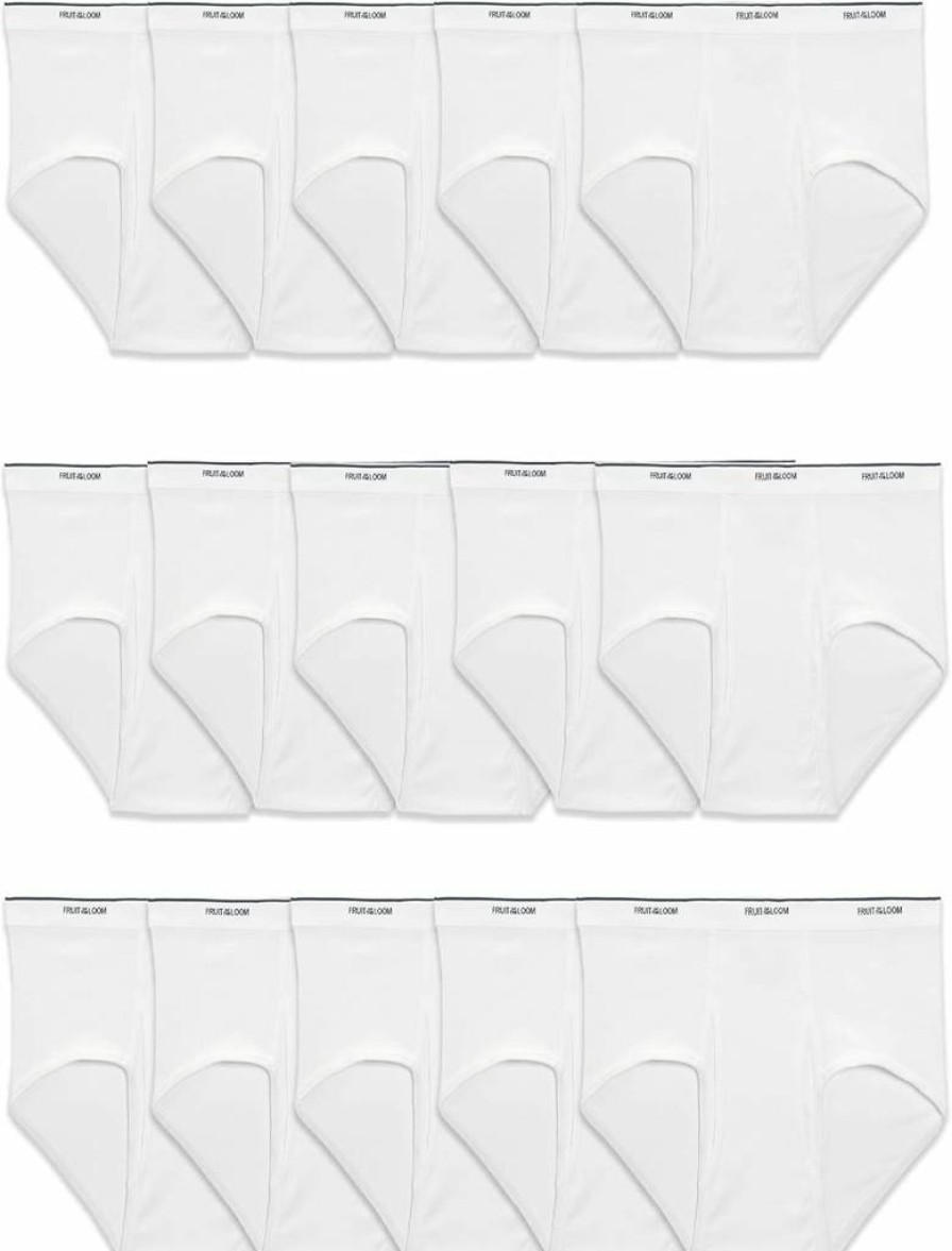 Fruit of the Loom Men's Cotton Briefs Multipack - Tag-Free, Moisture-Wicking, Assorted Colors