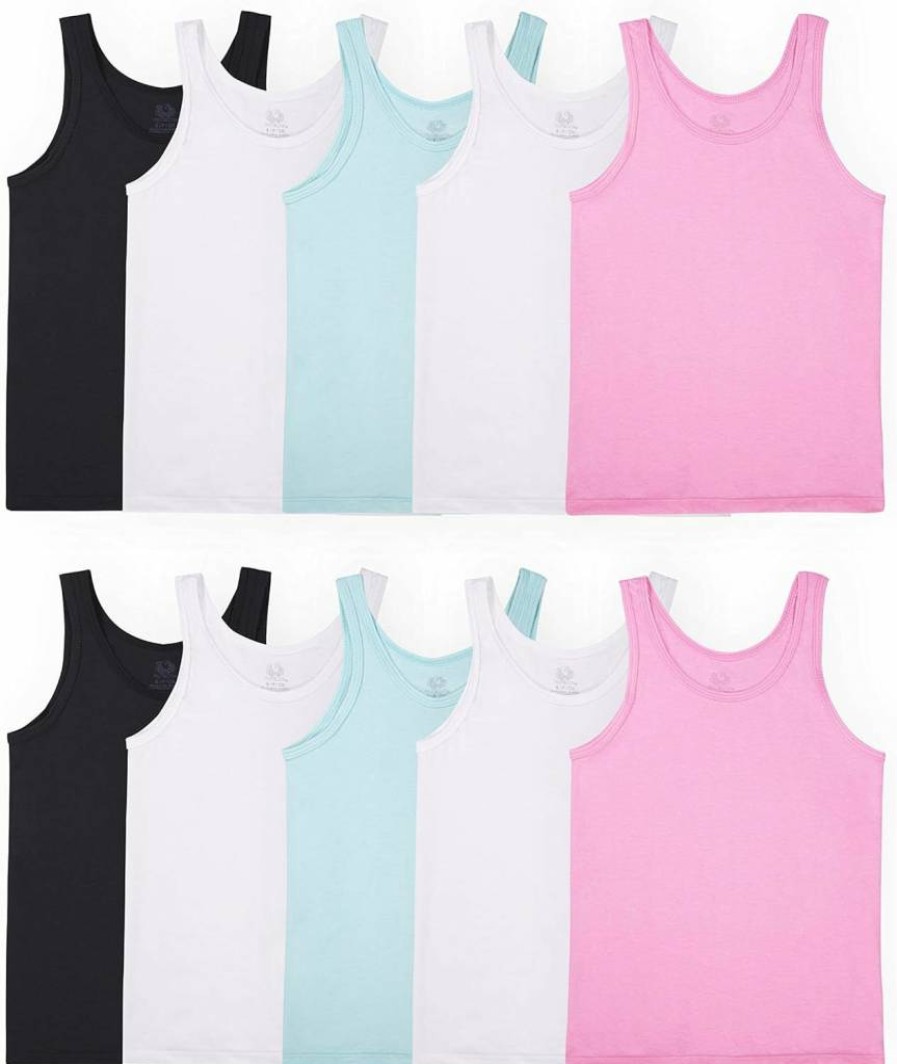 Fruit of the Loom Girls' Camisoles & Tank Tops - Soft Cotton Undershirts for Kids