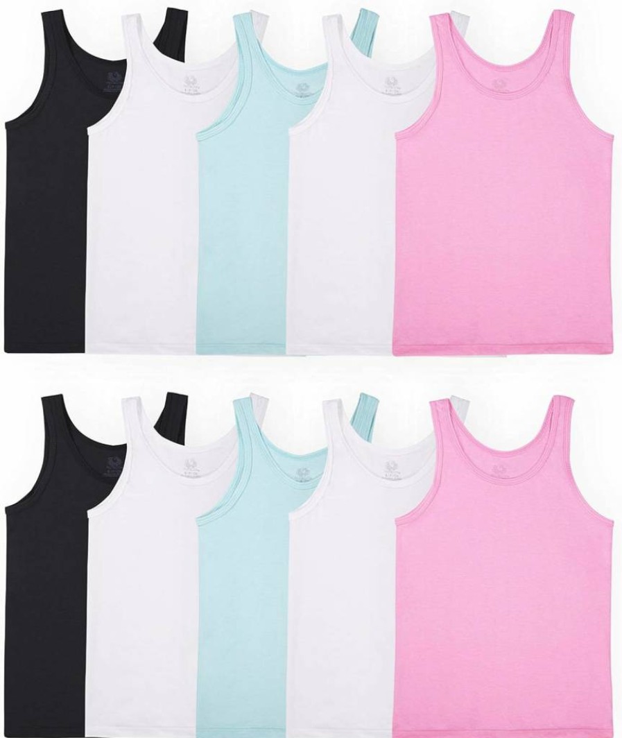 Fruit of the Loom Girls' Camisoles & Tank Tops - Soft Cotton Undershirts for Kids