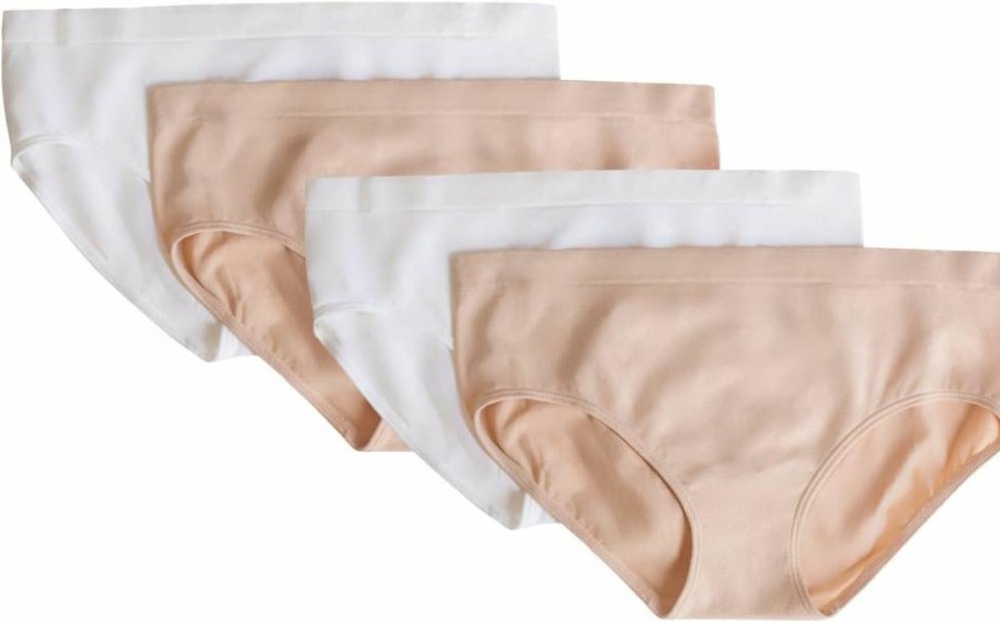 Fruit of the Loom Girls' Comfort Stretch Seamless Bikini Underwear - Soft Breathable Briefs for Kids and Teens