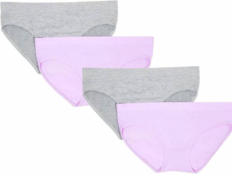 Fruit of the Loom Girls' Comfort Stretch Seamless Bikini Underwear - Soft Breathable Briefs for Kids and Teens