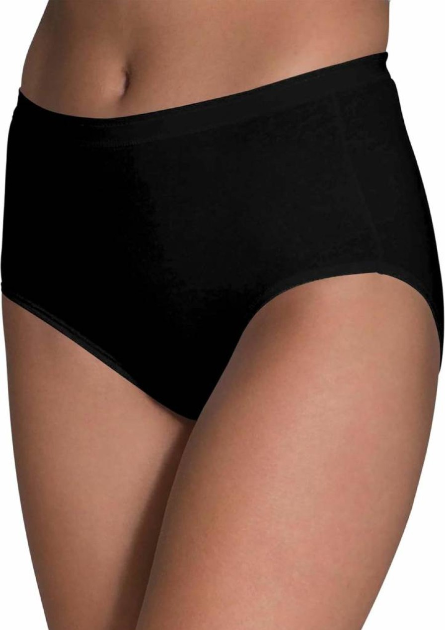 Fruit of the Loom Women's Cotton Brief Underwear - Tag-Free, Breathable, Plus Size Options - Eversoft Comfort for All-Day Wear