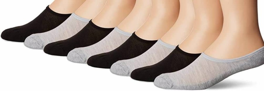Fruit of the Loom Men's No Show Socks 4-Pack - Breathable Athletic Liner Socks for Shoe Size 6-12, White