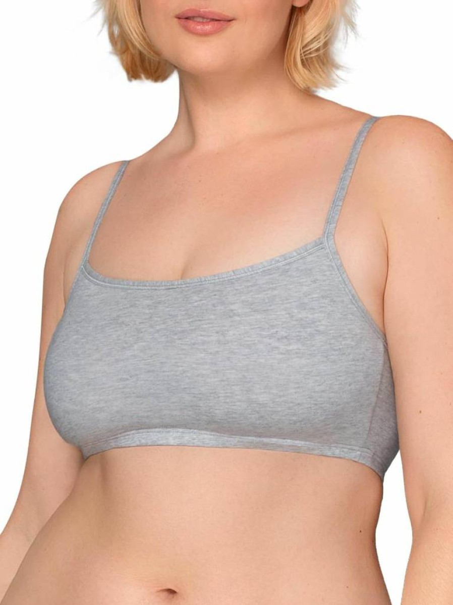 Fruit of the Loom Women's Cotton Sports Bra - Comfortable Spaghetti Strap Workout Top for All-Day Wear