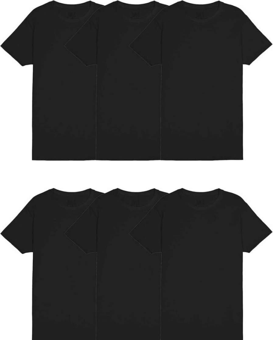 Fruit of the Loom Men's Moisture Wicking Tag-Free Crew Neck Undershirt T-Shirt - Big & Tall Sizes Available