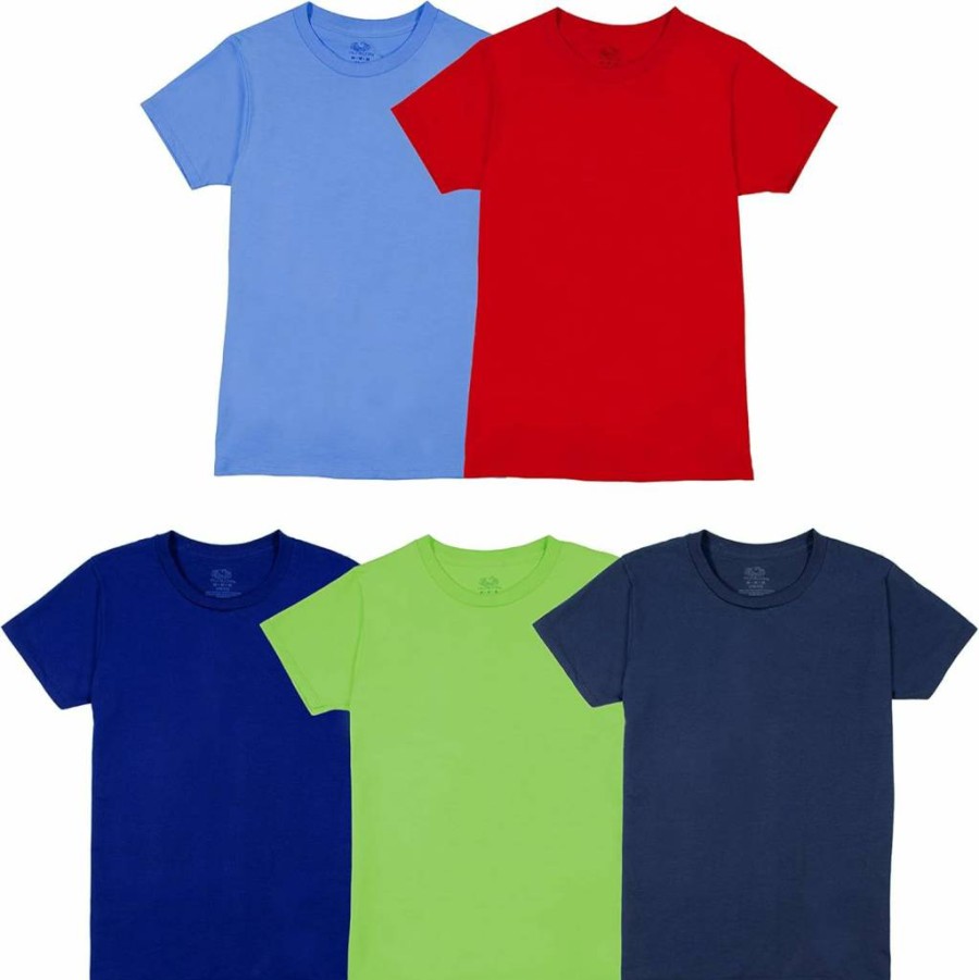Fruit of the Loom Boys' Soft Cotton T-Shirts & Undershirts - Comfortable Kids' Tank Tops & Tees