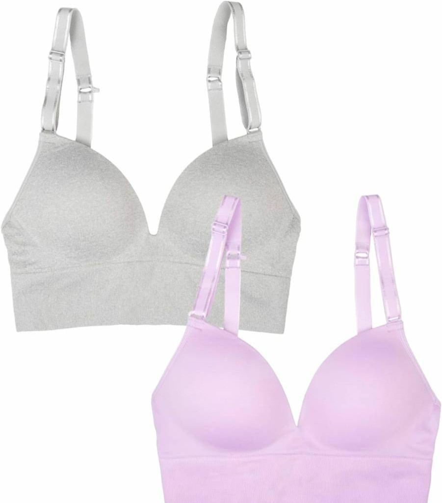 Fruit of the Loom Women's Seamless Push Up Bra 2-Pack - Comfort Lift & Confidence Boost