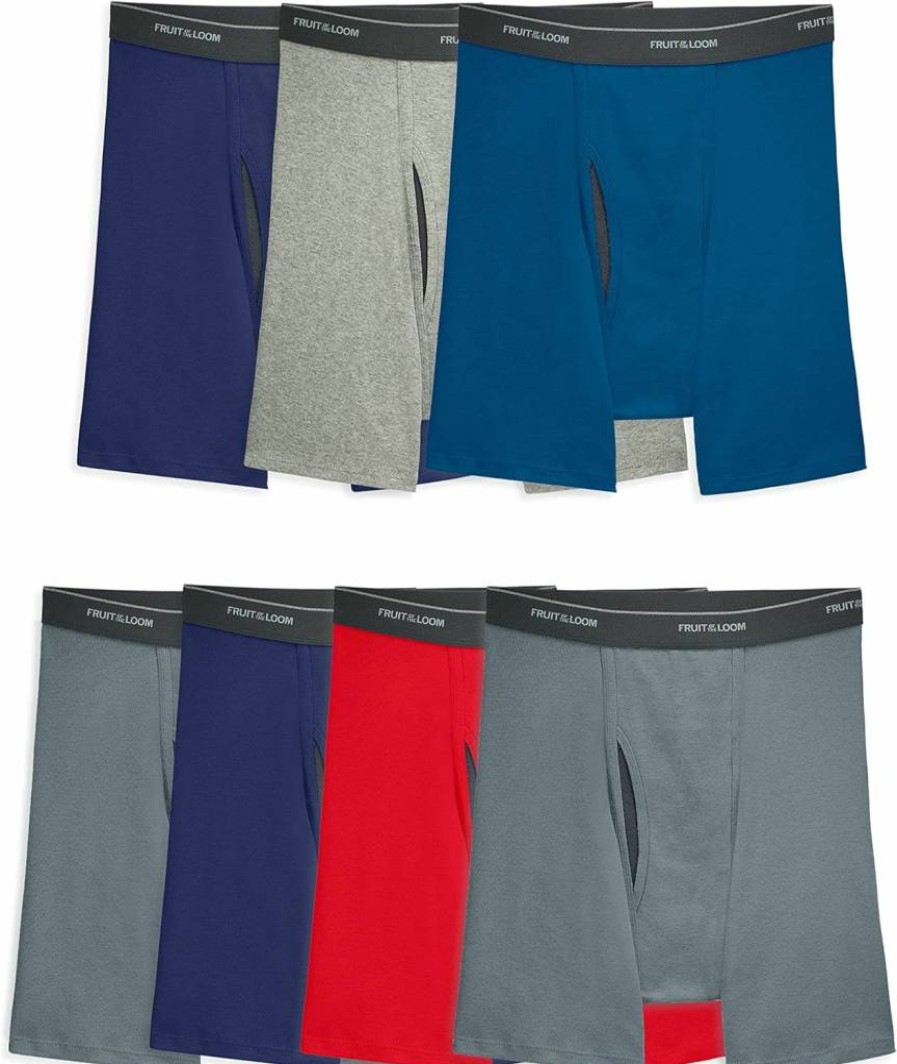 Fruit of the Loom Men's CoolZone Boxer Briefs Multipack - Moisture Wicking, Breathable Underwear in Assorted Colors