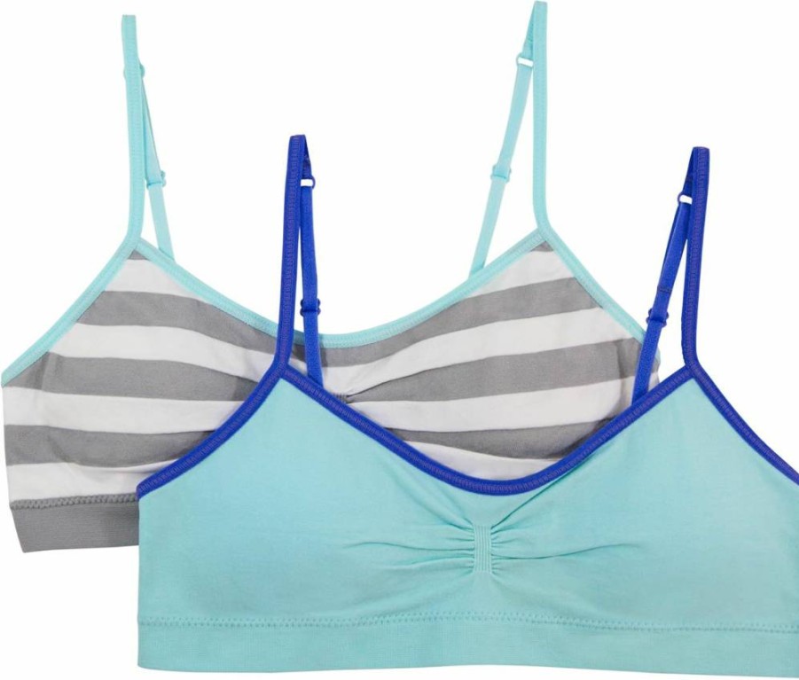 Fruit of the Loom Girls' Seamless Sports Bra with Removable Padding for Comfort and Support
