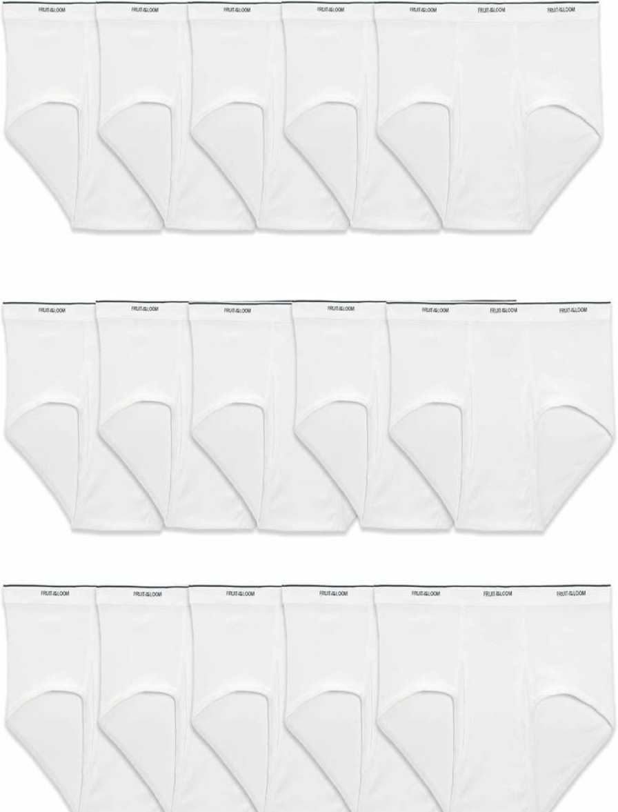 Fruit of the Loom Men's Cotton Briefs Multipack - Tag-Free, Moisture-Wicking, Assorted Colors