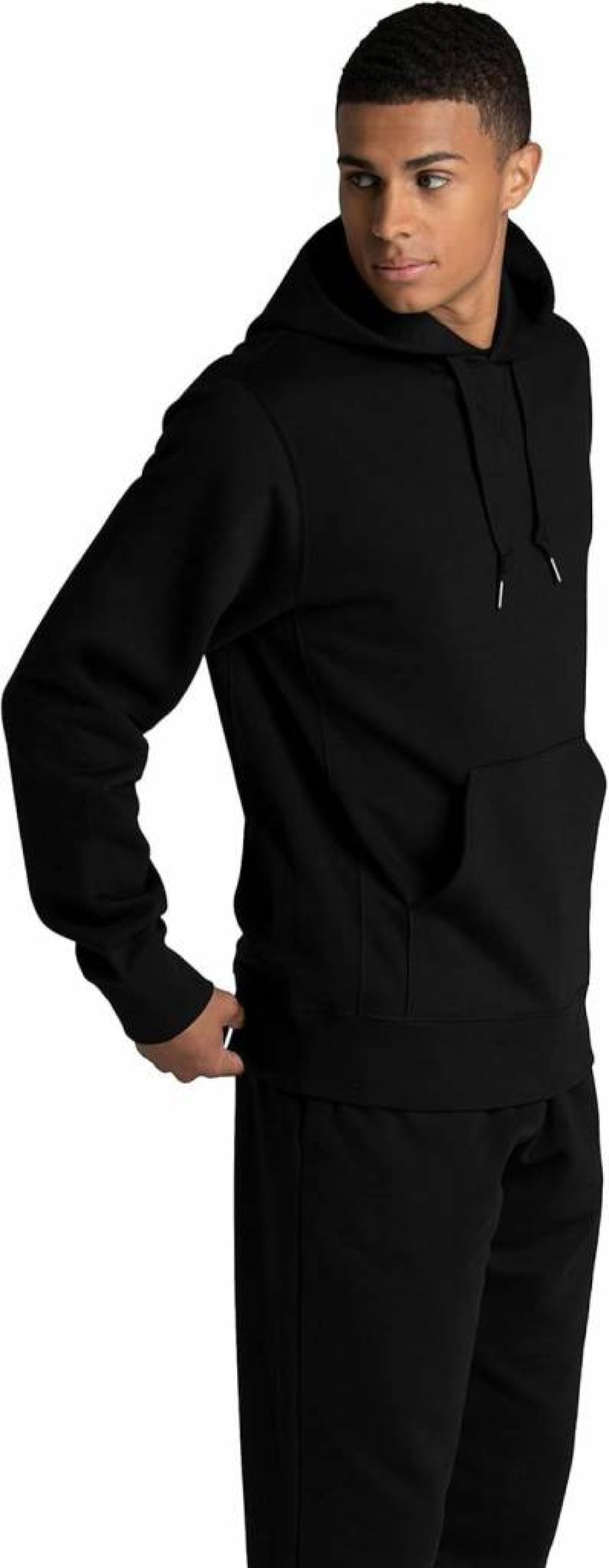 Fruit of the Loom Men's Soft Cotton Blend Fleece Crewneck Sweatshirt & Hoodie - Comfort Pullover, Sizes S-2X, Black