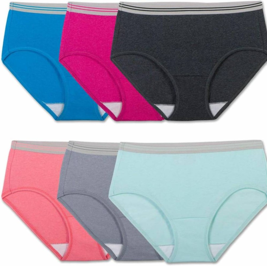 Fruit of the Loom Women's Soft Cotton Blend Low Rise Briefs - Comfortable Underwear for Everyday Wear