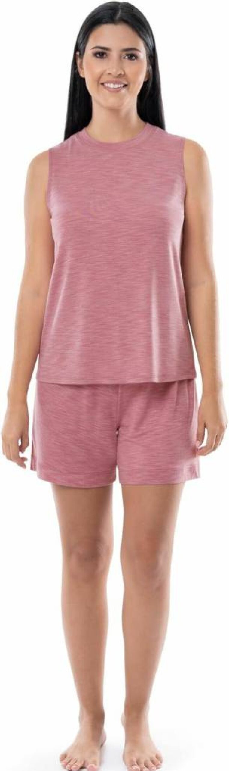 Fruit of the Loom Women's 2-Piece Sleep Set - Breathable Cotton Tank Top & Shorts Pajama Set