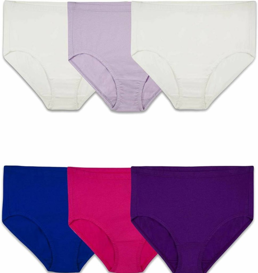 Fruit of the Loom Women's Plus Size Cotton Mesh Brief Underwear - Breathable, Comfortable Fit for Curves, Assorted Colors, Size 13+