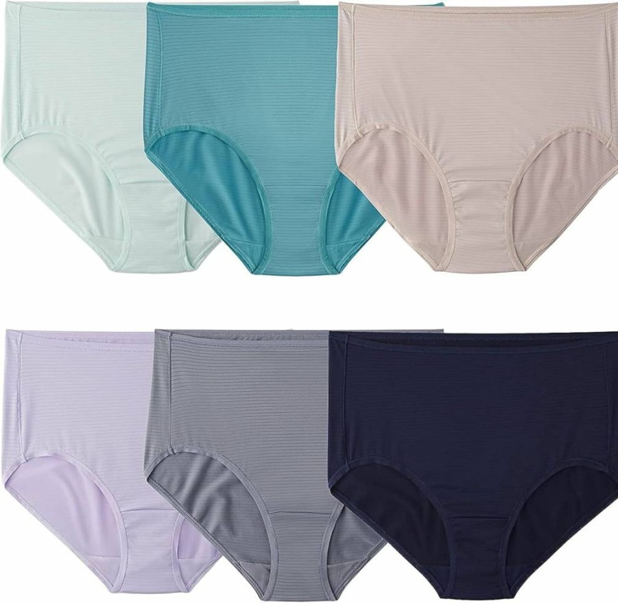 Fruit of the Loom Women's Plus Size Breathable Underwear - Moisture Wicking & Comfortable for All-Day Cool Wear