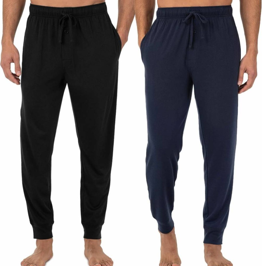 Fruit of the Loom Men's Comfort Jersey Knit Jogger Pants - Sleep & Lounge Wear (1-Pack, 2-Pack Options)