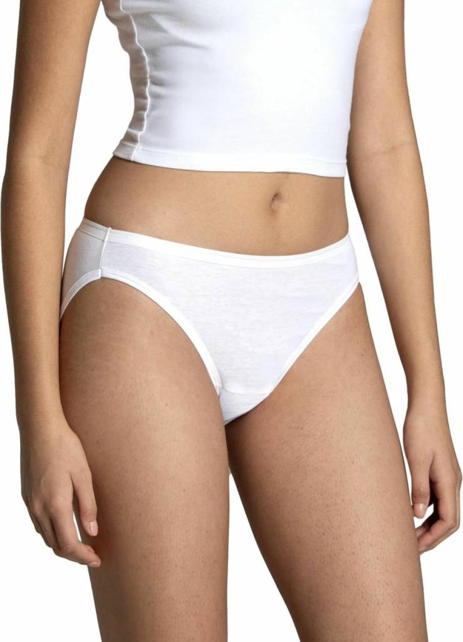 Fruit of the Loom Women's Cotton Bikini Underwear 10-Pack - Tag Free, Breathable, Soft Comfort Assorted Neutral Colors