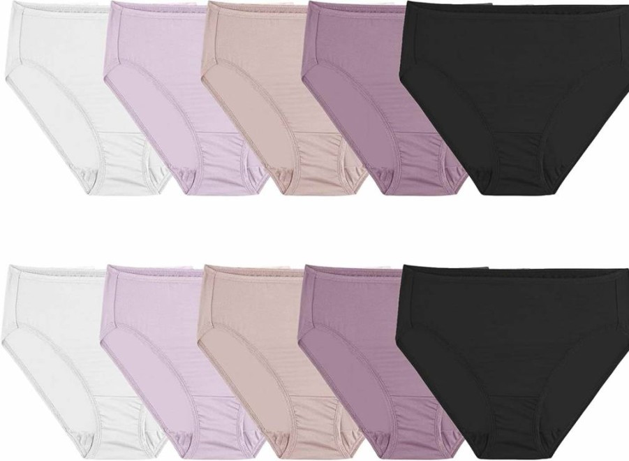 Fruit of the Loom Women's Plus Size Microfiber Underwear - Lightweight, Sleek & Comfortable Panties