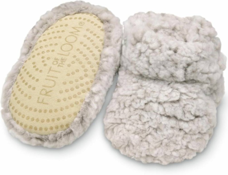 Fruit of the Loom Unisex Baby Thermal Booties with Non-Skid Soles for Warmth and Safety