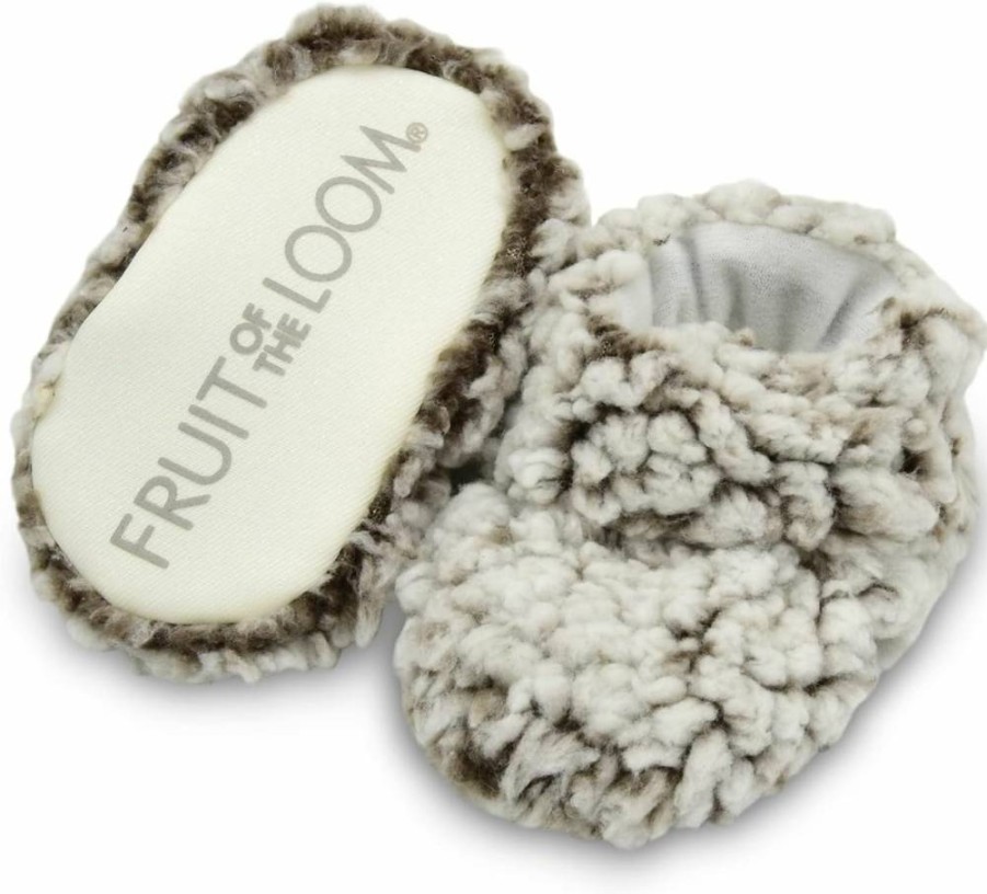 Fruit of the Loom Unisex Baby Thermal Booties with Non-Skid Soles for Warmth and Safety