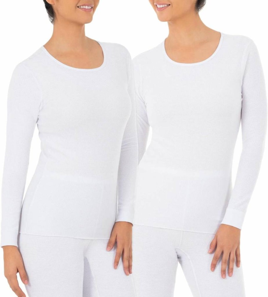 Fruit of the Loom Women's Premium Thermal Waffle Knit Long Sleeve Shirt
