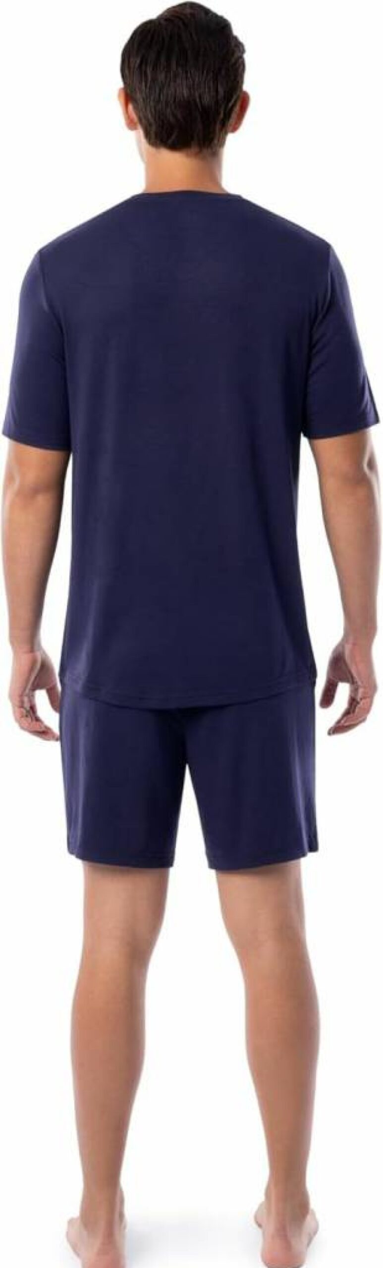 Fruit of the Loom Men's 360 Stretch V-Neck Pajama Set with Short Sleeve Top and Sleep Shorts