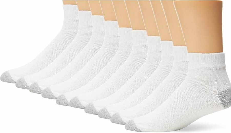 Fruit of the Loom Men's 10-Pack Comfort Crew Socks for Everyday Wear