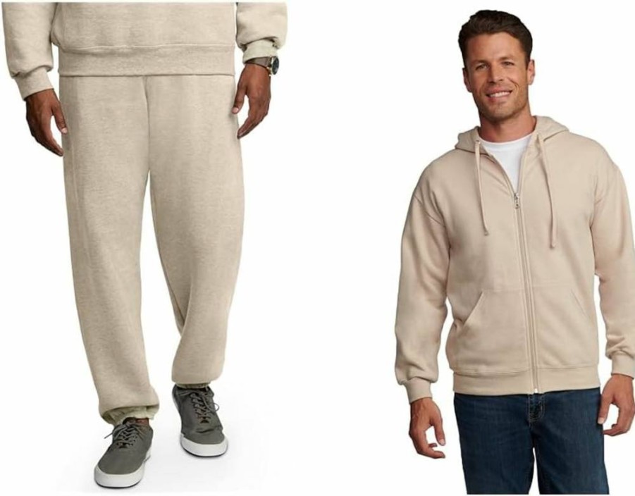Fruit of the Loom Men's Relaxed Fit Fleece Sweatpants with Pockets - Soft, Breathable & Moisture Wicking Comfort