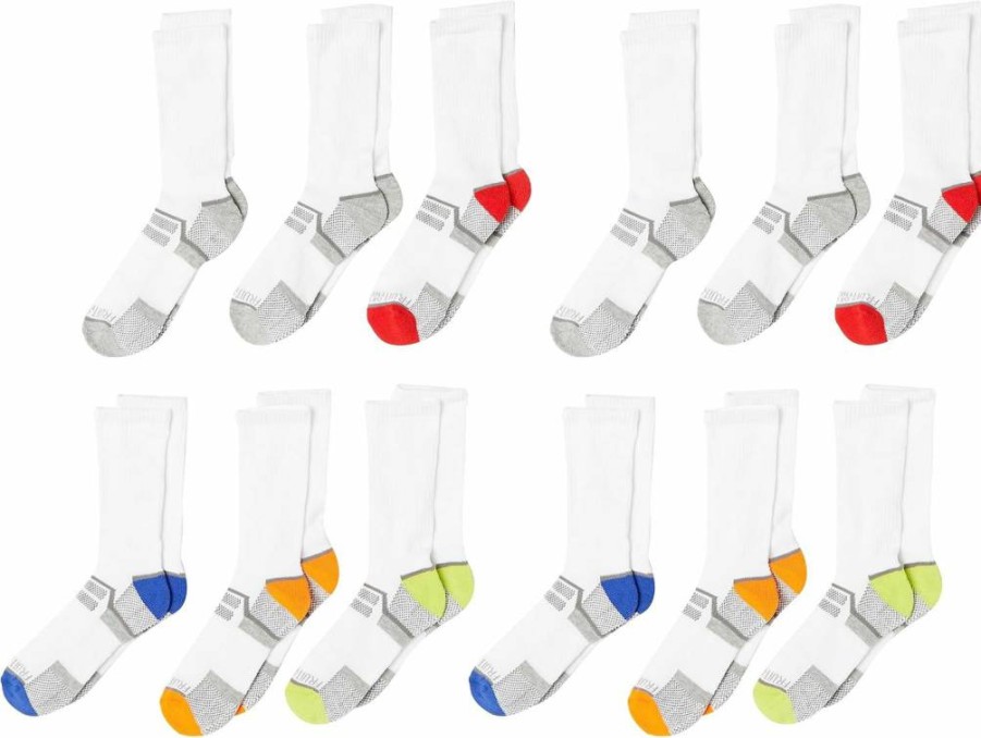 Fruit Of The Loom Boys' Crew Socks 12-Pack - Soft Everyday Active Socks for Kids