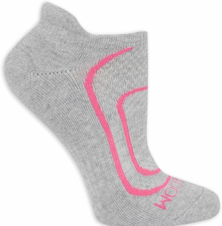 Fruit of the Loom Women's No Show Socks 6-Pack with Coolzone Technology and Stay-Tab Design