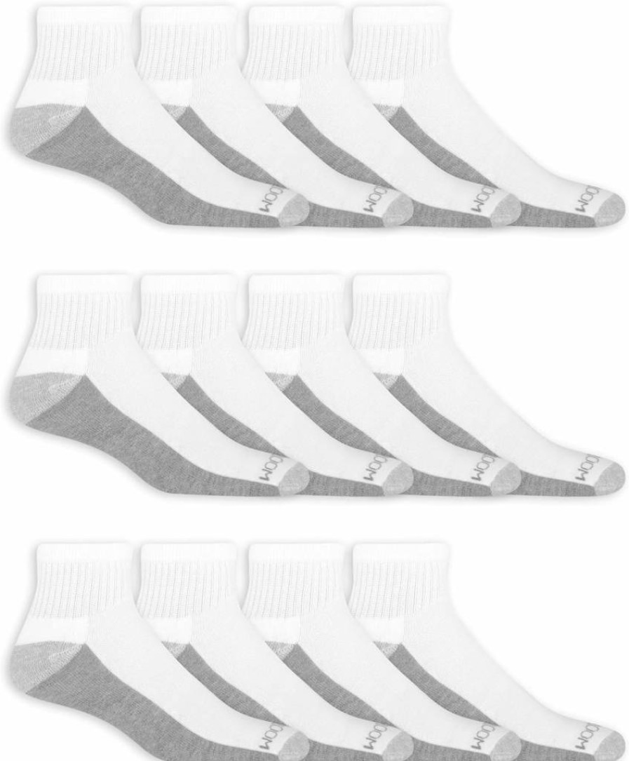 Fruit of the Loom Men's Dual Defense Ankle Socks 12-Pack - Moisture-Wicking Comfort Crew Socks for Everyday Wear