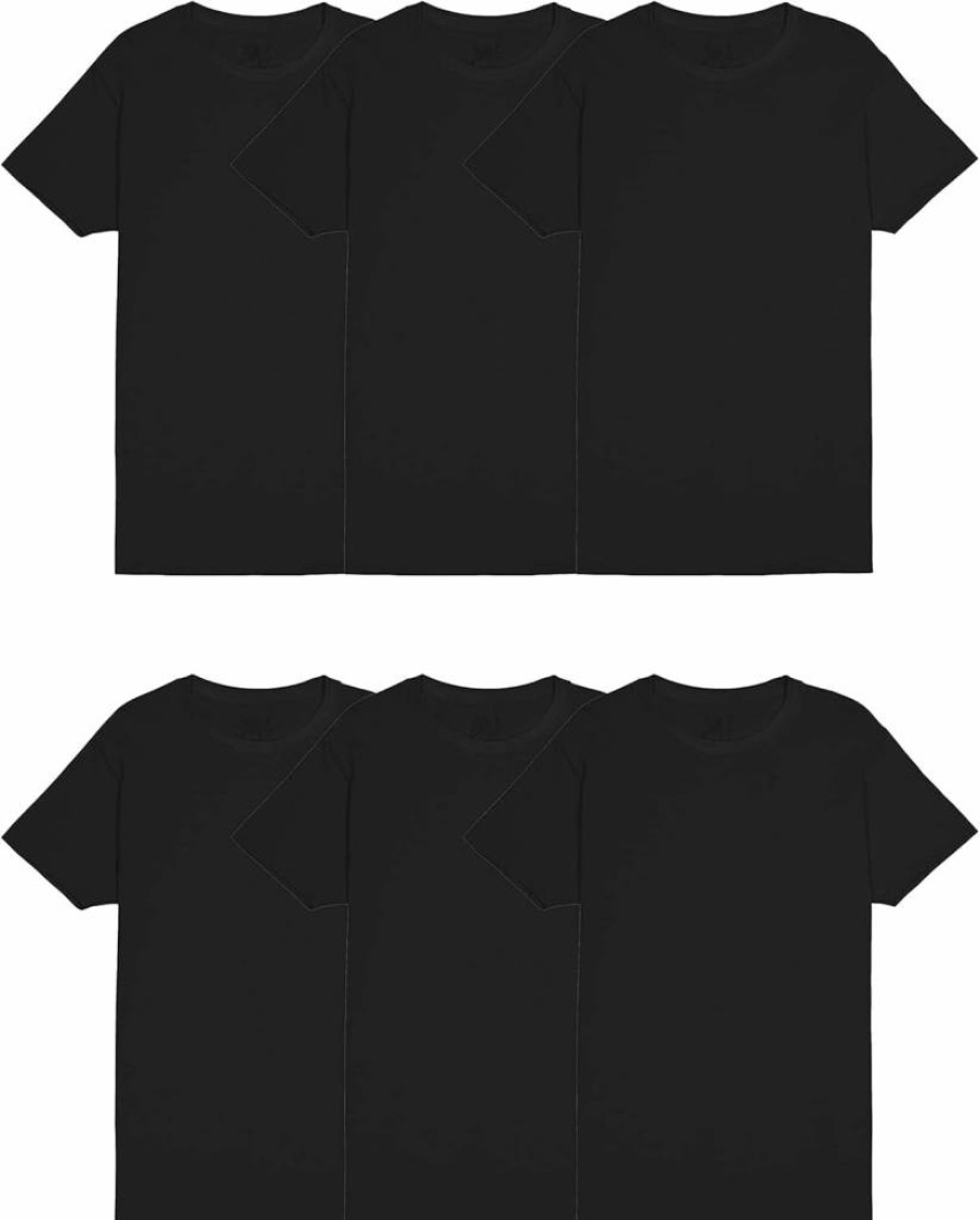 Fruit of the Loom Men's Moisture Wicking Tag-Free Crew Neck Undershirt T-Shirt for Big & Tall Sizes
