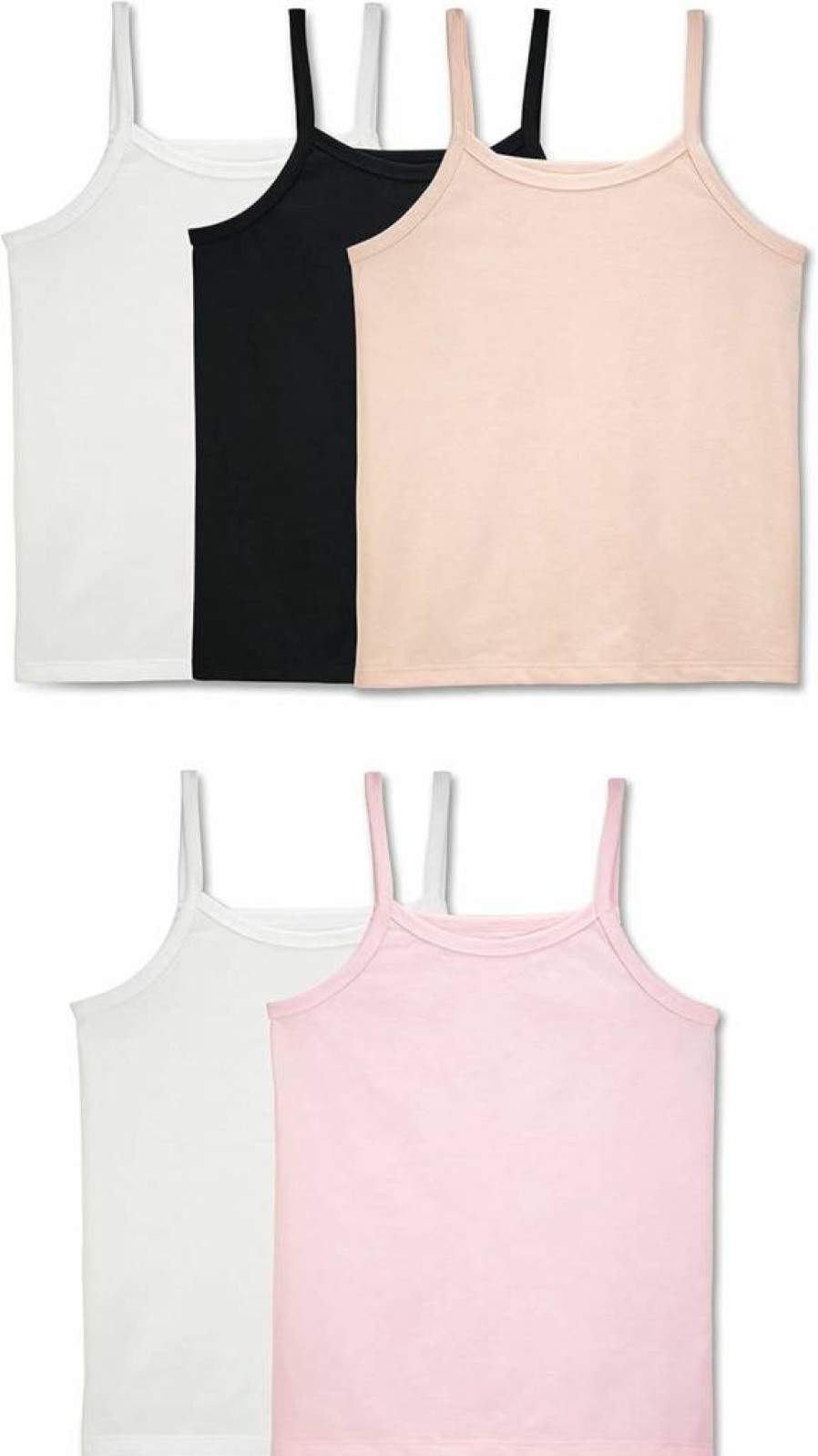 Fruit of the Loom Girls' Camisoles & Tank Tops - Soft Cotton Undershirts for Kids