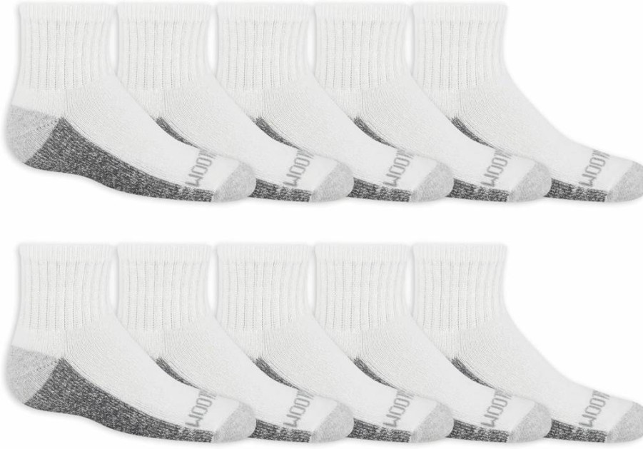 Fruit of the Loom Boys' Ankle Socks 10-Pack - Comfortable & Durable Kids' Socks for Everyday Wear