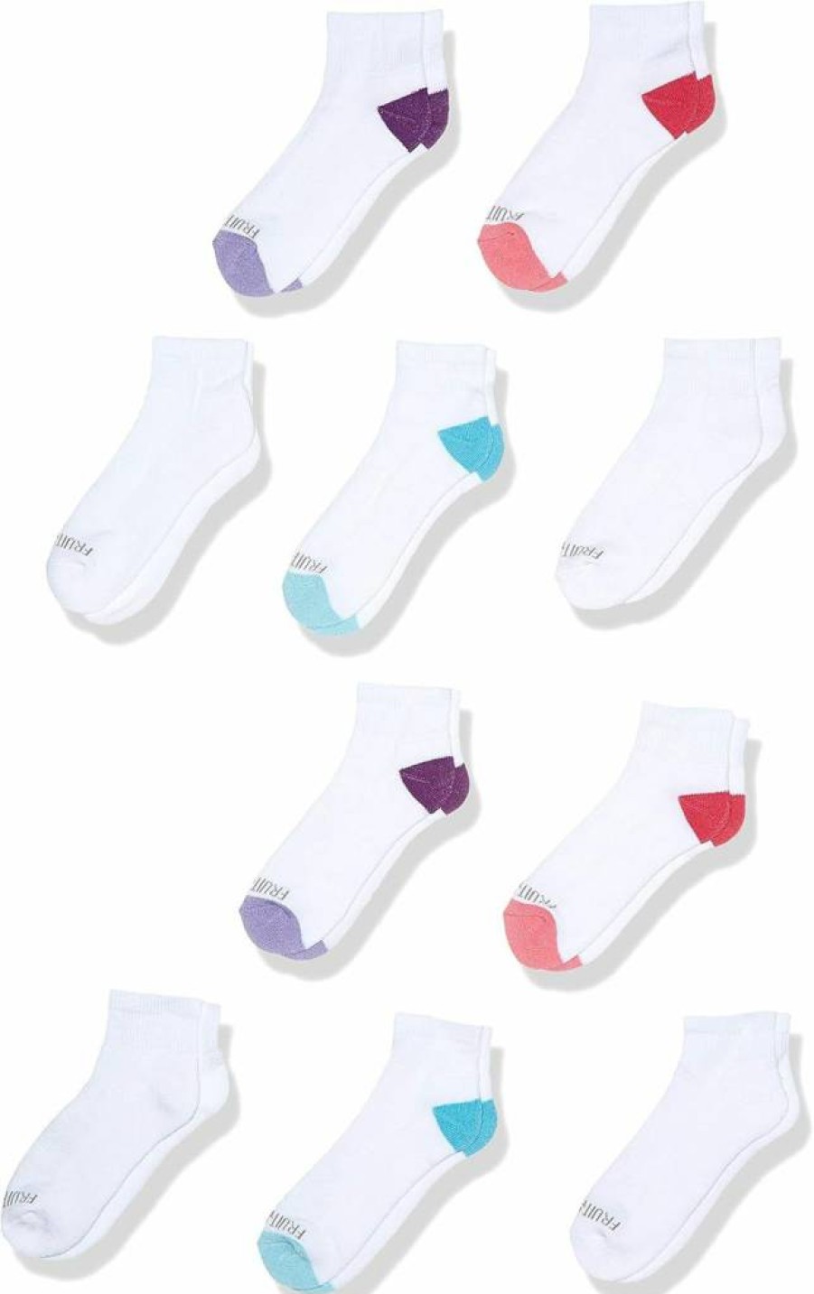 Fruit Of The Loom Girls' Soft Comfort Everyday Socks - Essential Cushioned Footwear for Kids