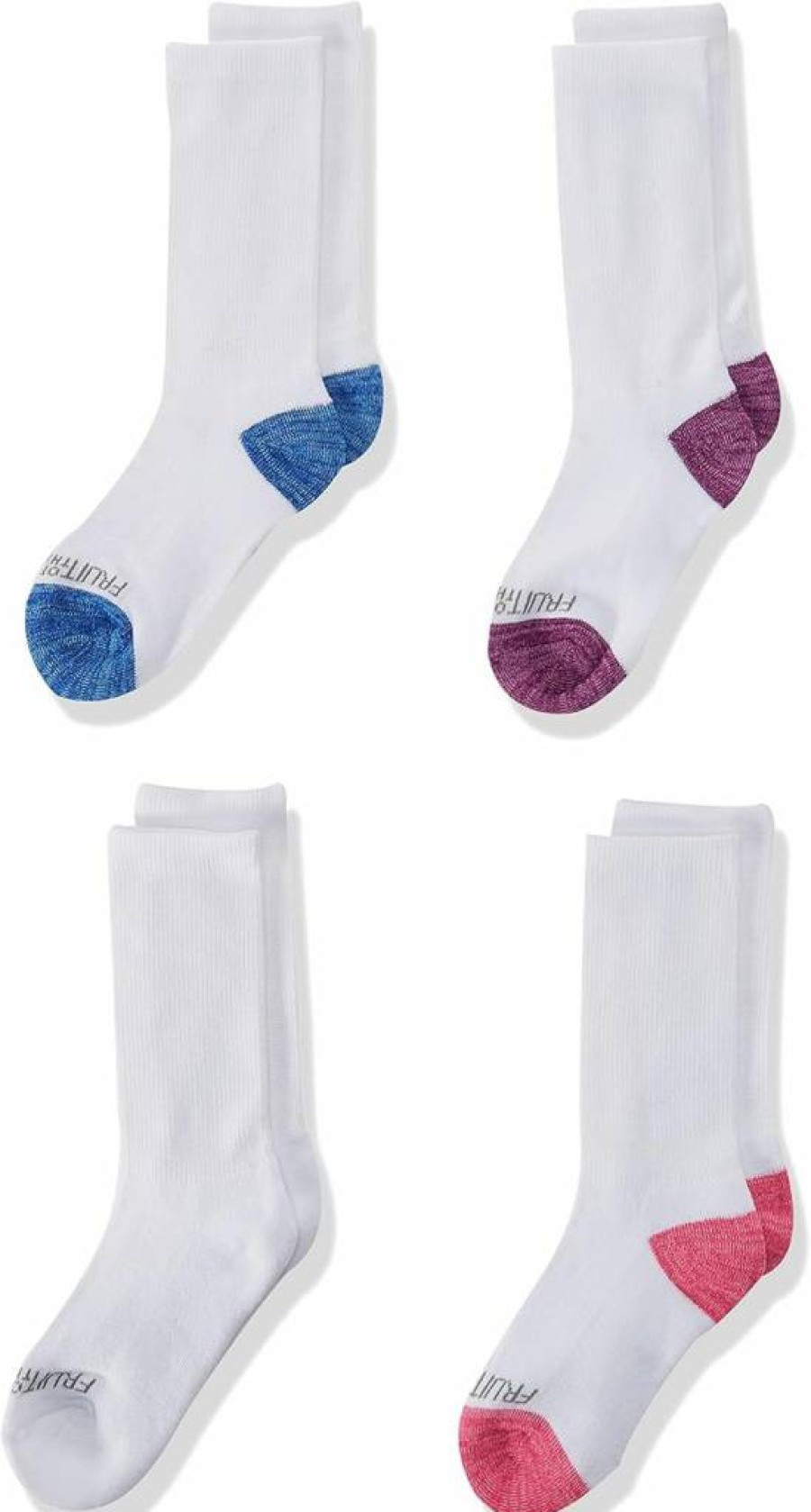Fruit Of The Loom Girls' Soft Comfort Everyday Socks - Essential Cushioned Footwear for Kids